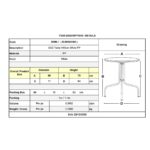 GAZ Τραπέζι Κήπου - Βεράντας, PP Άσπρο Φ60cm H.73cm - Image 9