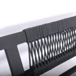 RIVIERA Set Σαλόνι Κήπου ALU: 3Θέσιος+2 Πολυθρόνες+Τραπέζι, Σκελετός & Μαξιλάρια Ανθρακί 120x62x36/184x80x82/68x80x82cm - Image 14