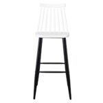 LAVIDA Σκαμπό BAR με Πλάτη, Μέταλλο Βαφή Μαύρο, PP Άσπρο 43x49x76/107cm - Image 17