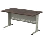 COMPACT Γραφείο Απόχρωση Γκρι - Σκούρο Καρυδί 150x80x75cm - Image 6