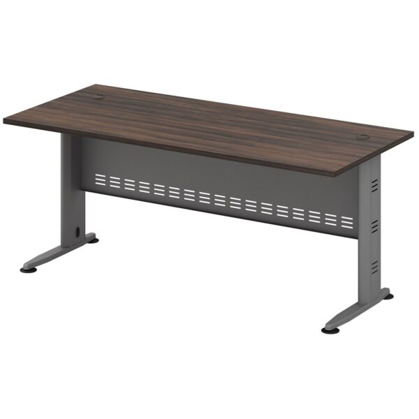 COMPACT Γραφείο Απόχρωση Γκρι - Σκούρο Καρυδί 180x80x75cm - Image 6