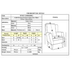 ALMA Rocking Πολυθρόνα Μπερζέρα Καθιστικού, Ύφασμα Velure Γκρι, Βάση Μαύρο-Φυσικό 67x86x92cm - Image 18