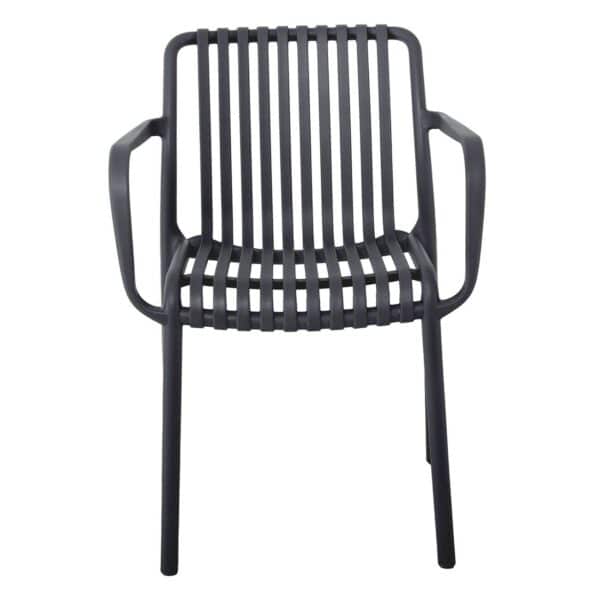 MODA Πολυθρόνα-Pro Στοιβαζόμενη, PP-UV Protection Απόχρωση Ανθρακί 57x58x80cm - Image 17