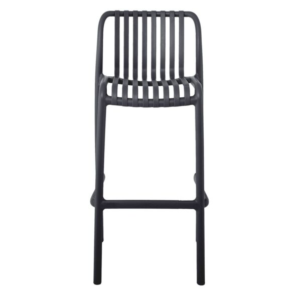 MODA Σκαμπό Bar-Pro Στοιβαζόμενο, PP-UV Protection Απόχρωση Ανθρακί 45x49x75/101cm - Image 17