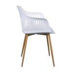 LOUISE Πολυθρόνα Μέταλλο Βαφή Φυσικό, PP-UV Άσπρο (εκτός συσκευασίας) 59x58x82cm - Image 15