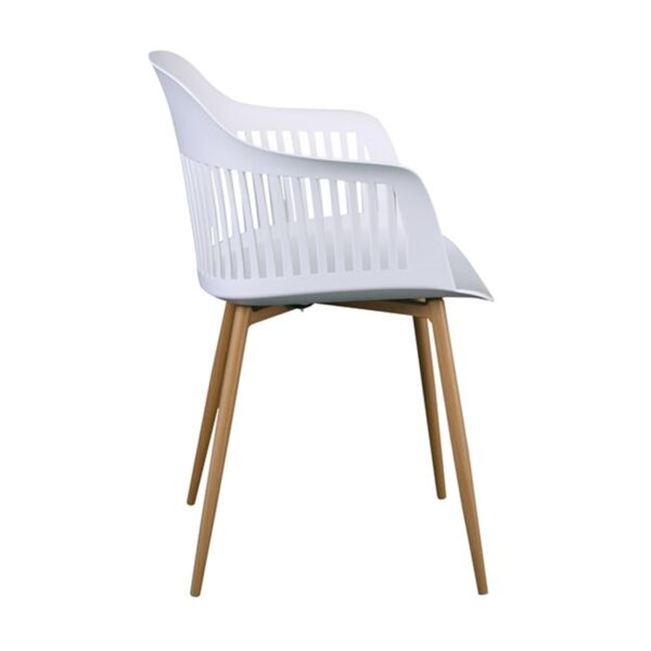 LOUISE Πολυθρόνα Μέταλλο Βαφή Φυσικό, PP-UV Άσπρο (εκτός συσκευασίας) 59x58x82cm - Image 15