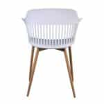 LOUISE Πολυθρόνα Μέταλλο Βαφή Φυσικό, PP-UV Άσπρο (εκτός συσκευασίας) 59x58x82cm - Image 16