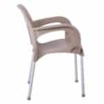 LARA-II Πολυθρόνα Dining Στοιβαζόμενη, ALU Silver, PP Tortora 60x59x81cm - Image 15