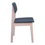 DAMA Καρέκλα Τραπεζαρίας Οξιά Φυσικό, Ύφασμα Γκρι 48x51x83cm - Image 15