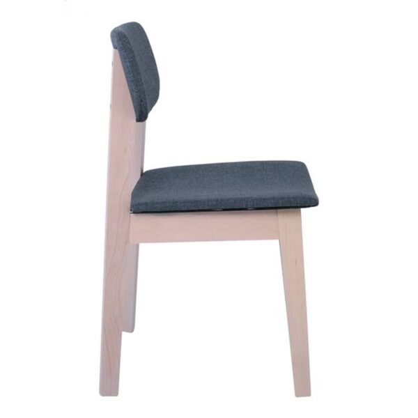 DAMA Καρέκλα Τραπεζαρίας Οξιά Φυσικό, Ύφασμα Γκρι 48x51x83cm - Image 15