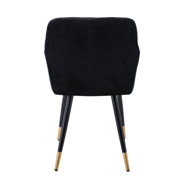 RENA Πολυθρόνα Μέταλλο Βαφή Μαύρο, Ύφασμα Velure, Απόχρωση Μαύρο 53x59x85cm - Image 16