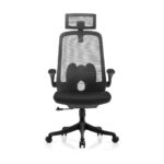 BF3950 Πολυθρόνα Γραφείου Διευθυντή, Mesh Γκρι, Ύφασμα Μαύρο 72x63x113/123cm - Image 15