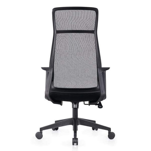 BF2990  Πολυθρόνα Γραφείου Διευθυντή, Mesh Γκρι, Ύφασμα Μαύρο 73x67x118/128cm - Image 14