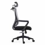 BF3850 Πολυθρόνα Γραφείου Διευθυντή, Mesh Γκρι, Ύφασμα Μαύρο 68x63x110/120cm - Image 15