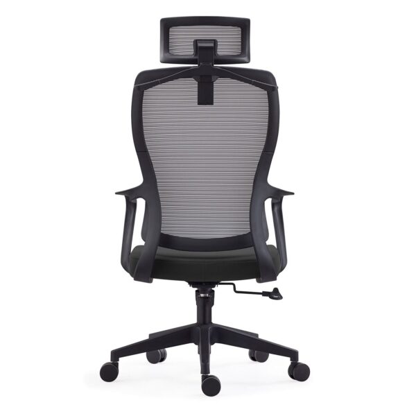 BF3850 Πολυθρόνα Γραφείου Διευθυντή, Mesh Γκρι, Ύφασμα Μαύρο 68x63x110/120cm - Image 16