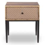 PONTI Κομοδίνο με 1 Συρτάρι, Καρυδί 50x45x55cm - Image 9