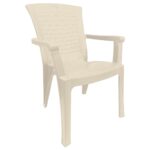 VALERIA Πολυθρόνα Τραπεζαρίας Κήπου Στοιβαζόμενη, PP Απόχρωση Μπεζ (Rattan Look) 57x64x89cm - Image 8