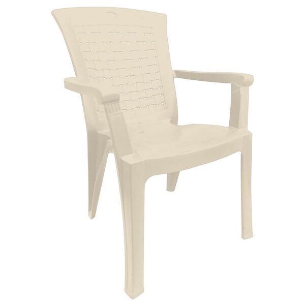 VALERIA Πολυθρόνα Τραπεζαρίας Κήπου Στοιβαζόμενη, PP Απόχρωση Μπεζ (Rattan Look) 57x64x89cm - Image 8