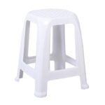 JELLO Σκαμπό Βοηθητικό Κήπου - Μπάνιου Στοιβαζόμενο, PP Απόχρωση Άσπρο 37x37x46cm - Image 6