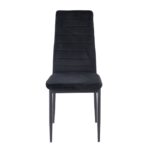 JETTA Καρέκλα Τραπεζαρίας Κουζίνας, Μέταλλο Βαφή Μαύρο Ύφασμα Velure Μαύρο (Συσκ.6) 40x50x95cm - Image 15