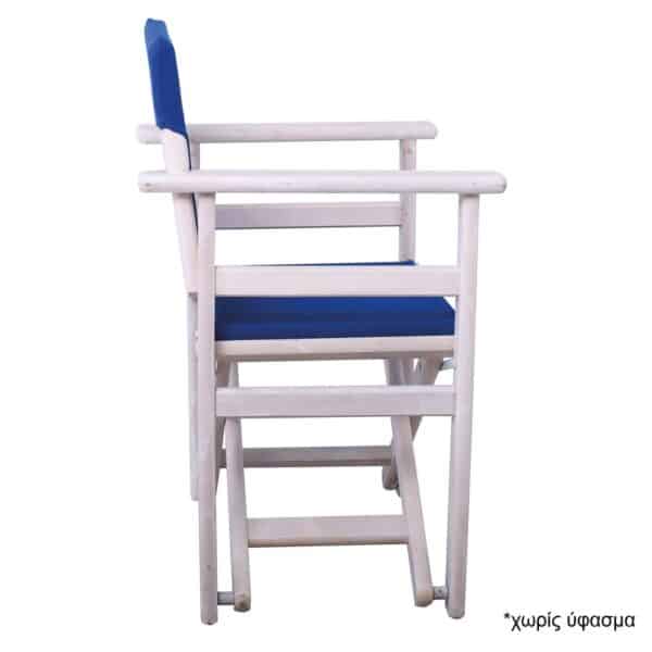 Σκηνοθέτη Σκελετός Πολυθρόνας Οξιά, Βαφή Εμποτισμού Άσπρο, Πτυσσόμενη 61x52x85cm - Image 13