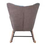 ALMA Rocking Πολυθρόνα Μπερζέρα Καθιστικού, Ύφασμα Patchwork, Βάση Μαύρο-Φυσικό 67x86x92cm - Image 16