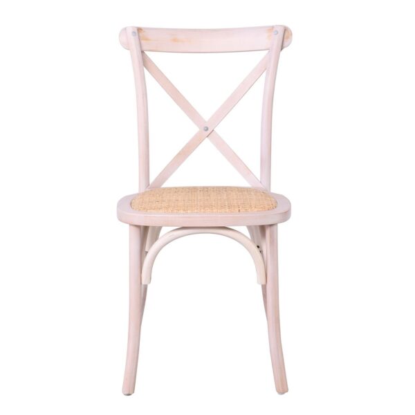 DESTINY Καρέκλα Τραπεζαρίας Οξιά Απόχρωση Decape Άσπρο, Κάθισμα Ψάθα, Στοιβαζόμενη 48x52x89cm - Image 17