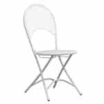 RONDO Καρέκλα Πτυσσόμενη, Μέταλλο Mesh Βαφή Άσπρο 42x54x85cm - Image 6
