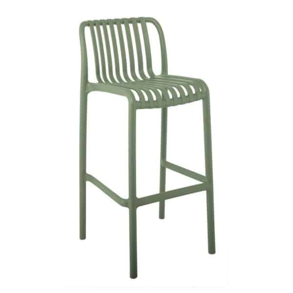 MODA Σκαμπό Bar-Pro Στοιβαζόμενο, PP-UV Protection Απόχρωση Πράσινο 45x49x75/101cm - Image 8