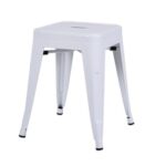 RELIX Σκαμπό Στοιβαζόμενο, Μέταλλο Βαφή Άσπρο 38x38x45cm - Image 6