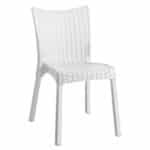 DORET Καρέκλα Στοιβαζόμενη PP Άσπρο, με πόδι αλουμινίου 50x55x83cm - Image 8
