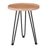 MATRIX Τραπεζάκι Σαλονιού Καθιστικού, Μέταλλο Βαφή Μαύρο, Ξύλο Φυσικό Φ45xH.55cm - Image 6