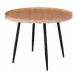 MATRIX Τραπεζάκι Σαλονιού Καθιστικού, Μέταλλο Βαφή Μαύρο, Ξύλο Φυσικό Φ70xH.52cm - Image 6