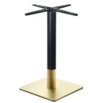 RIVA Βάση Τραπεζιού BAR Gold Inox #201 - Black (14,50 kg) 45x45cm H.108cm - Image 6