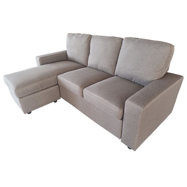 PORTLAND Καναπές Σαλονιού - Καθιστικού, Γωνία Αναστρέψιμος Ύφασμα Cappuccino 208x142x85cm H.97cm - Image 11