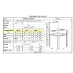 BRIO Πολυθρόνα-Pro Στοιβαζόμενη, Μέταλλο Βαφή Sandy Green 5635C 57x58x84cm - Image 9