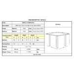 BRIO Slat Τραπέζι-Pro Κήπου - Βεράντας, Μέταλλο Βαφή Sandy Green 5635C 70x70x73cm - Image 9