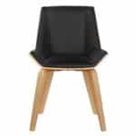 NUMAN Καρέκλα Τραπεζαρίας Φυσικό, PU Μαύρο 52x53x80cm - Image 12