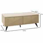 CRONOS Τραπεζάκι Σαλονιού - Καθιστικού με 4 Συρτάρια, Απόχρωση Φυσικό 120x67x45cm - Image 8