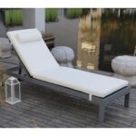 SUNLOUNGER Μαξιλάρι Ξαπλώστρας με Προσκέφαλο, Ύφασμα Water Repellent Εκρού, Φερμουάρ 196(78+118)x60x7cm - Image 12