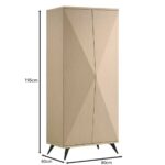 CRONOS  Ντουλάπα Δίφυλλη, Απόχρωση Φυσικό 80x60x195cm - Image 8