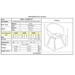 PARIS Πολυθρόνα Bistro Αλουμίνιο Καρυδί, Wicker Άσπρο - Μαύρο, Στοιβαζόμενη 57x59x84cm - Image 9