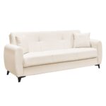 DARIO Καναπές – Κρεβάτι με Αποθηκευτικό Χώρο, 3Θέσιος Ύφασμα Εκρού Sofa:210x80x90 Bed:180x100cm - Image 7