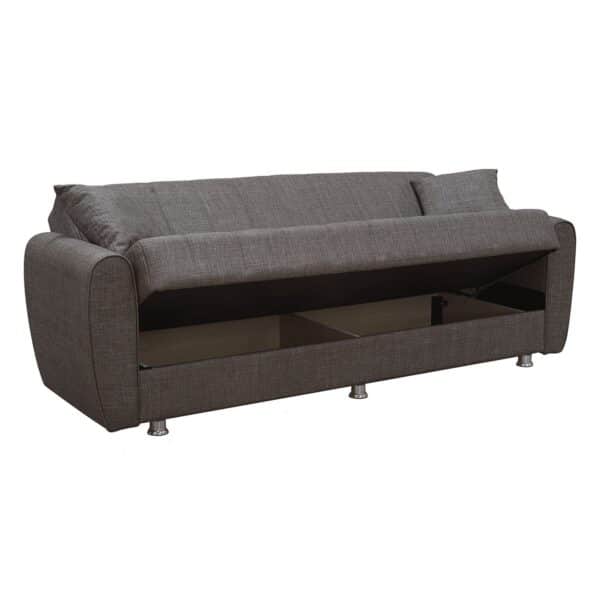 SYDNEY Καναπές - Κρεβάτι με Αποθηκευτικό Χώρο, 3Θέσιος Ύφασμα Καφέ Sofa:210x80x75 Bed:180x100cm - Image 12