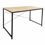 ΓΡΑΦΕΙΟ Η/Υ Μέταλλο Βαφή Μαύρο, Melamine Beech 120x60x74cm - Image 10