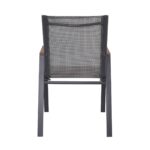 VIRNA Πολυθρόνα Κήπου Βεράντας, Μέταλλο Βαφή Ανθρακί Textilene Γκρι,Polywood Φυσικό 56x63x90cm - Image 16