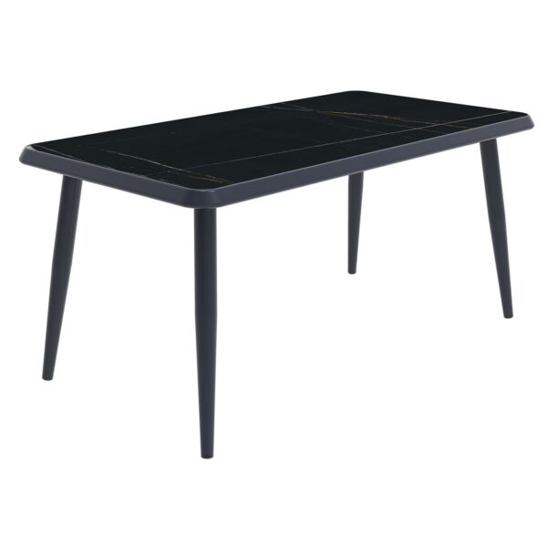 JARDIN Τραπέζι Dining Κήπου-Βεράντας ALU Ανθρακί, Επιφάνεια Μαύρο HPL 180x90x75cm - Image 8