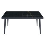 JARDIN Τραπέζι Dining Κήπου-Βεράντας ALU Ανθρακί, Επιφάνεια Μαύρο HPL 180x90x75cm - Image 9