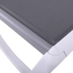 SUMMER K/D Ξαπλώστρα Αλουμίνιο Ανθρακί, PP Άσπρο - Textilene Γκρι 69/58x196x31cm - Image 15
