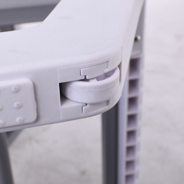 SUMMER K/D Ξαπλώστρα με μπράτσα Αλουμίνιο Ανθρακί, PP Άσπρο - Textilene Γκρι 69/58x196x31cm - Image 15